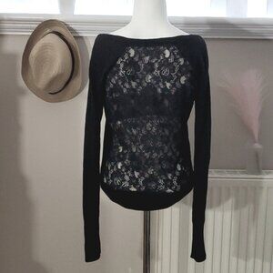 Garage Scoop Neck Lace Cardigan